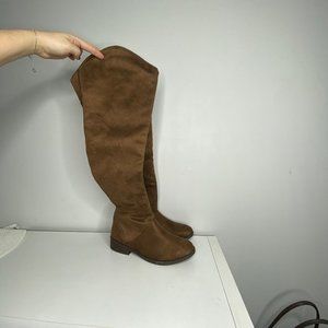 NWOT Over The Knee Brown Boots Qupid